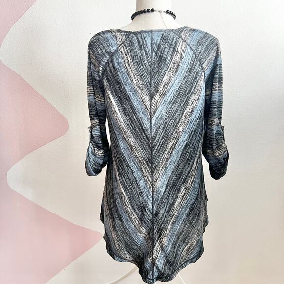 Vintage Striped Asymmetrical Top Fairy Grunge Y2K 2000s Gothic Grunge Medium - Picture 3 of 7